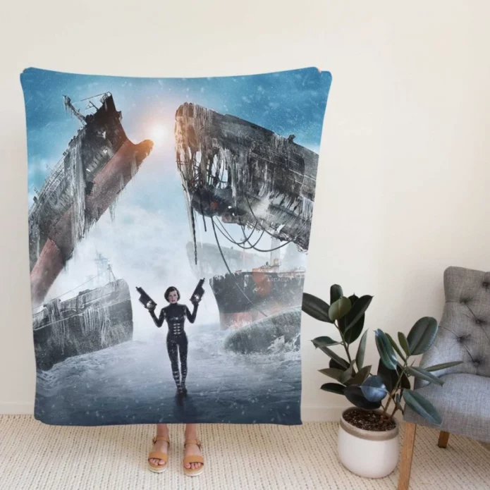 Resident Evil Retribution Horror Movie Milla Fleece Blanket