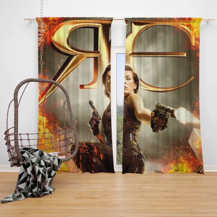 Resident Evil The Final Chapter Movie Milla Jovovich Window Curtain