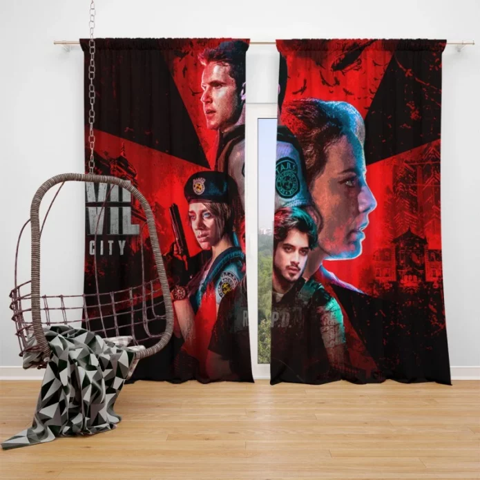 Resident Evil Welcome to Raccoon City Movie Poster Window Curtain