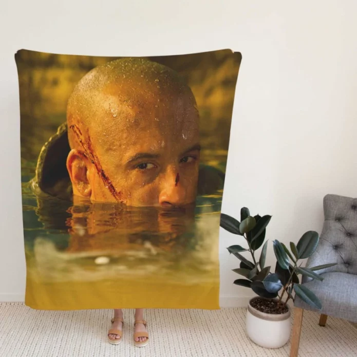 Riddick Movie Vin Diesel Fleece Blanket