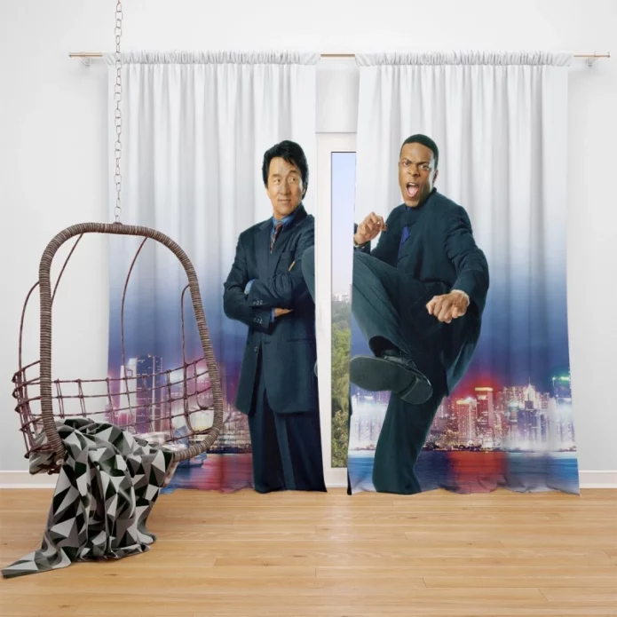 Rush Hour 2 Movie Jackie Chan Chris Tucker Window Curtain