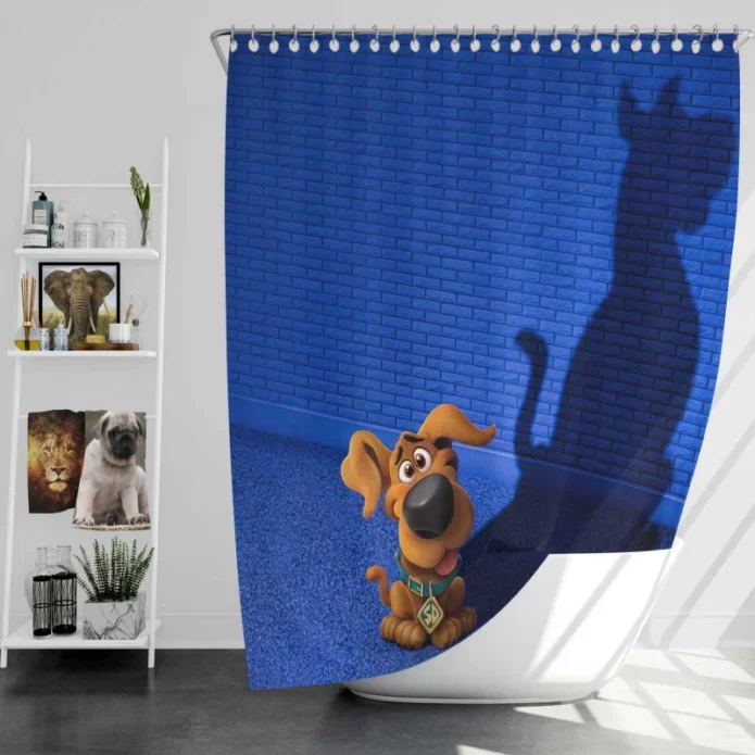 Scoob Movie Shadow Puppy Bath Shower Curtain