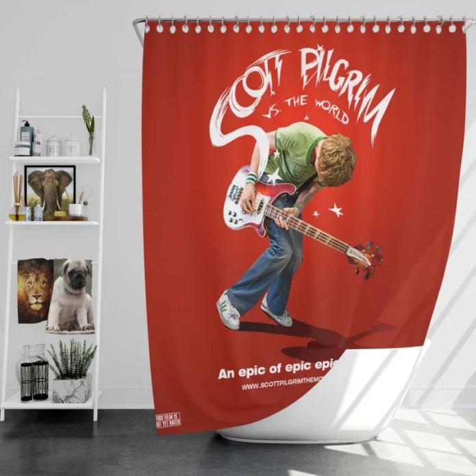 Scott Pilgrim vs the World Movie Michael Cera Bath Shower Curtain