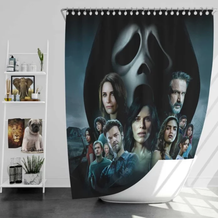 Scream Movie Horror Bath Shower Curtain