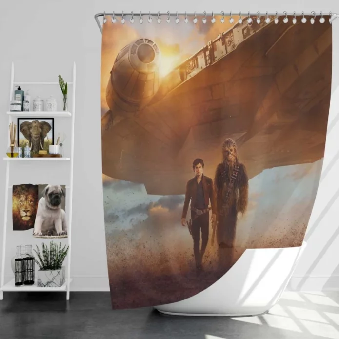 Solo A Star Wars Story Movie Millennium Falcon Bath Shower Curtain