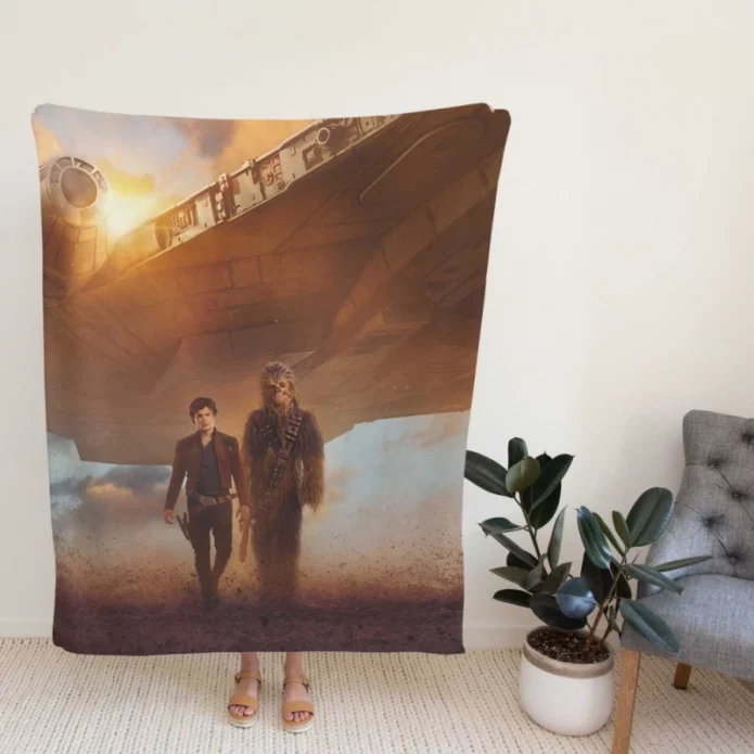 Solo A Star Wars Story Movie Millennium Falcon Fleece Blanket