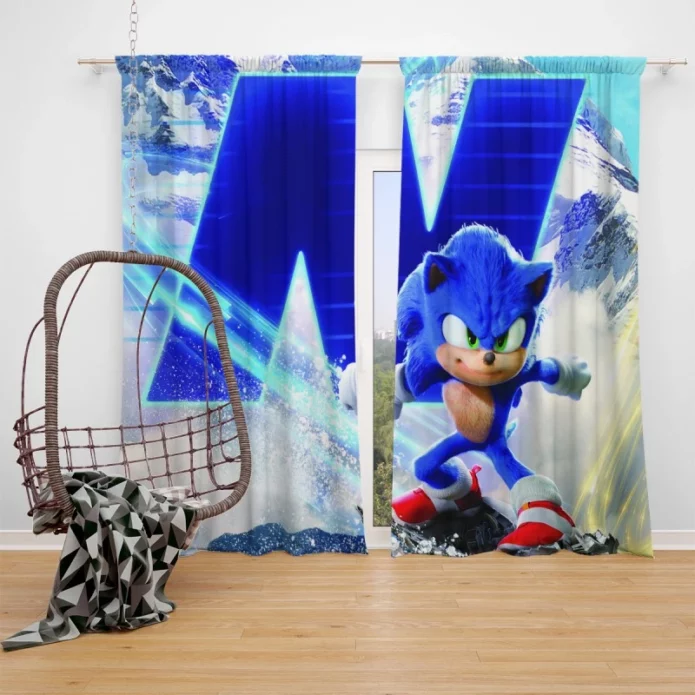 Sonic the Hedgehog 2 Kids Movie Window Curtain