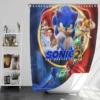 Sonic the Hedgehog 2 Movie Bath Shower Curtain