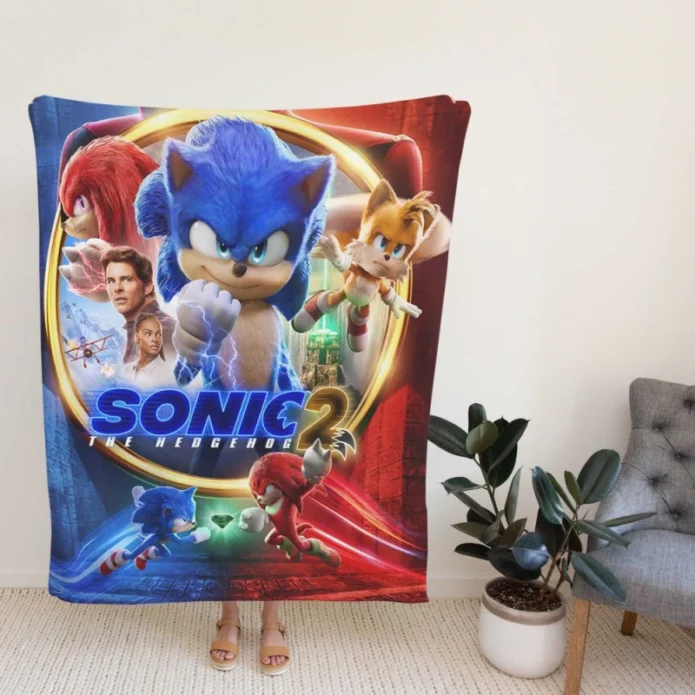 Sonic the Hedgehog 2 Movie Fleece Blanket