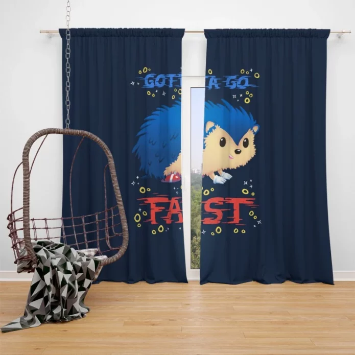 Sonic the Hedgehog Movie Gotta go Fast Window Curtain