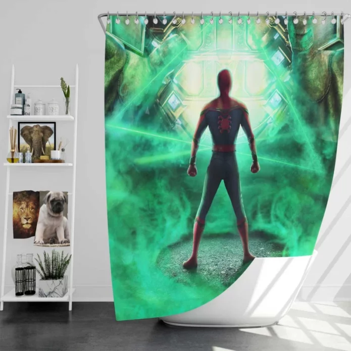 Spider-Man Far From Home Movie Tom Holland Bath Shower Curtain