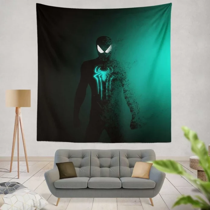 Spider-Man Movie Neon Wall Hanging Tapestry