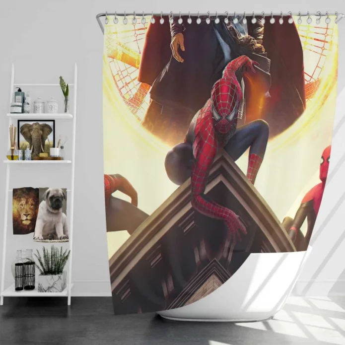 Spider-Man No Way Home Movie Peter Parker Bath Shower Curtain