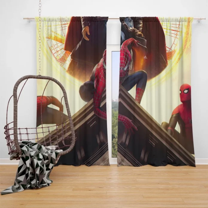 Spider-Man No Way Home Movie Peter Parker Window Curtain