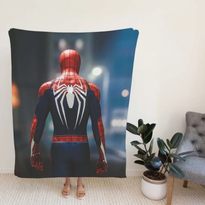 Spider-Man PS4 Advanced Suit Fleece Blanket