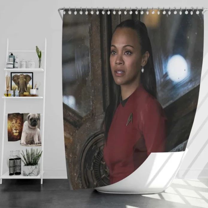 Star Trek Beyond Movie Nyota Uhura Zoe Saldana Bath Shower Curtain