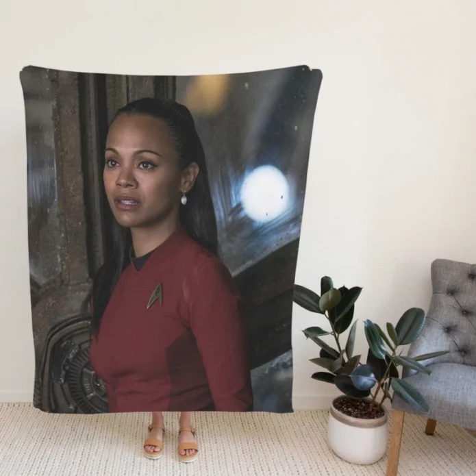 Star Trek Beyond Movie Nyota Uhura Zoe Saldana Fleece Blanket