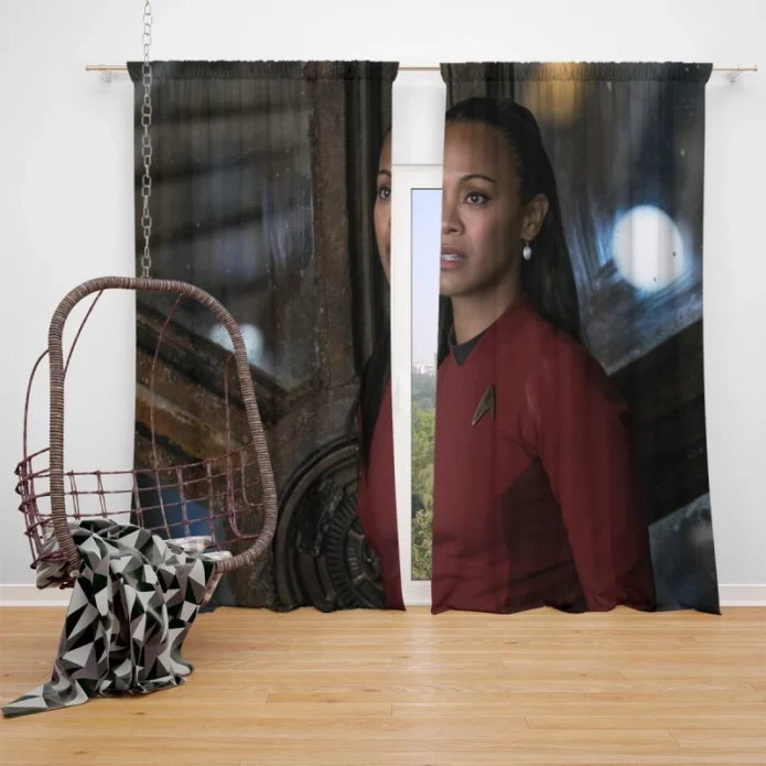 Star Trek Beyond Movie Nyota Uhura Zoe Saldana Window Curtain