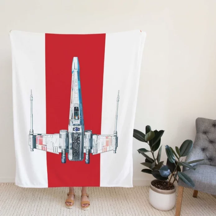 Star Wars Movie X-wing Starfighter Fleece Blanket