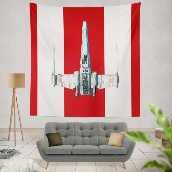 Star Wars Movie X-wing Starfighter Wall Hanging Tapestry