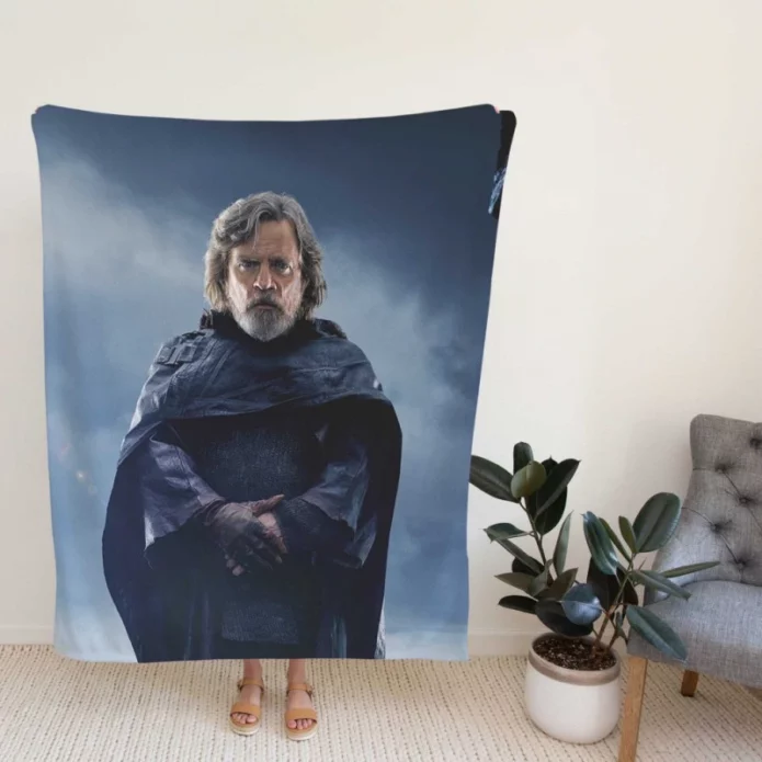 Star Wars The Last Jedi Movie Mark Hamill Luke Skywalker Fleece Blanket