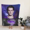 Superman in Purple Galaxy Movie Henry Cavill Fleece Blanket