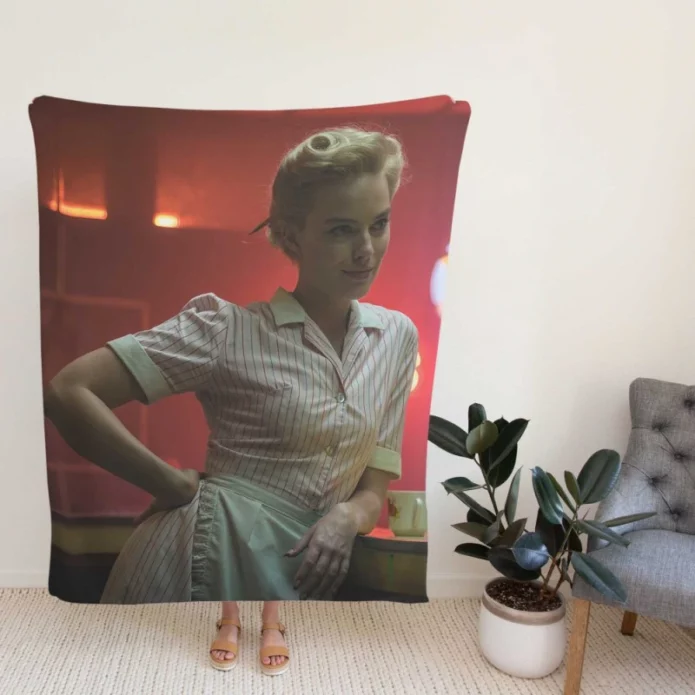 Terminal Movie Margot Robbie Fleece Blanket