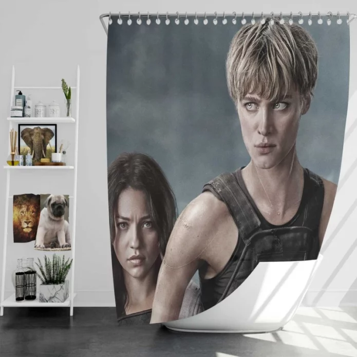 Terminator Dark Fate Movie Grace Mackenzie Davis Natalia Reyes Bath Shower Curtain