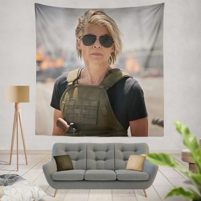 Terminator Dark Fate Movie Sarah Connor Wall Hanging Tapestry