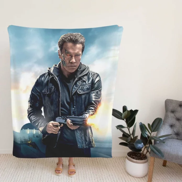 Terminator Genisys Movie Arnold Schwarzenegger Fleece Blanket