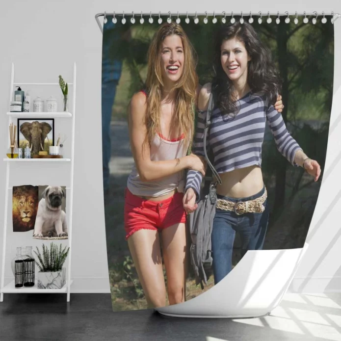 Texas Chainsaw 3D Movie Alexandra Daddario Tania Raymonde Bath Shower Curtain