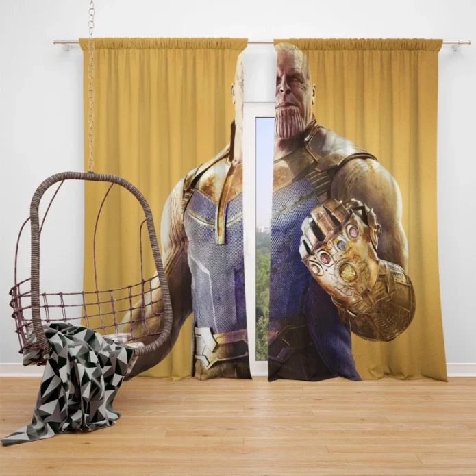 Thanos in Avengers Infinity War Movie Window Curtain