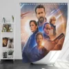 The Adam Project Movie Ryan Reynolds Zoe Saldana Bath Shower Curtain
