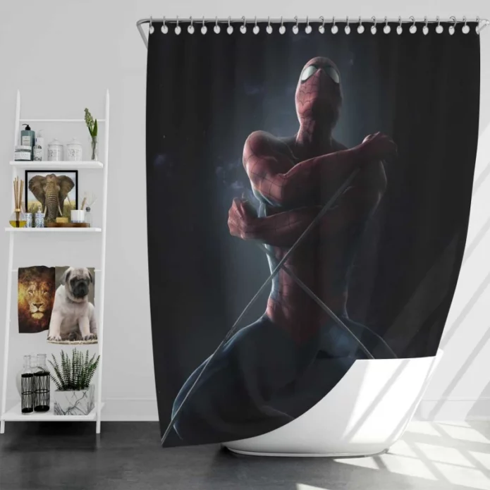 The Amazing Spider-Man Movie Bath Shower Curtain