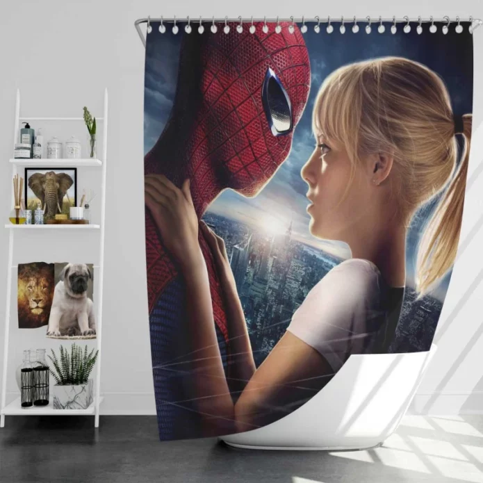 The Amazing Spider-Man Movie Gwen Stacy Bath Shower Curtain