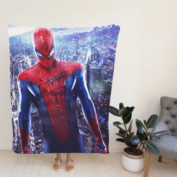 The Amazing Spider-man Poster enhanced Movie Fleece Blanket