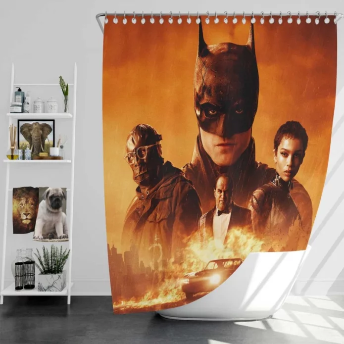 The Batman Movie Gotham City Bath Shower Curtain