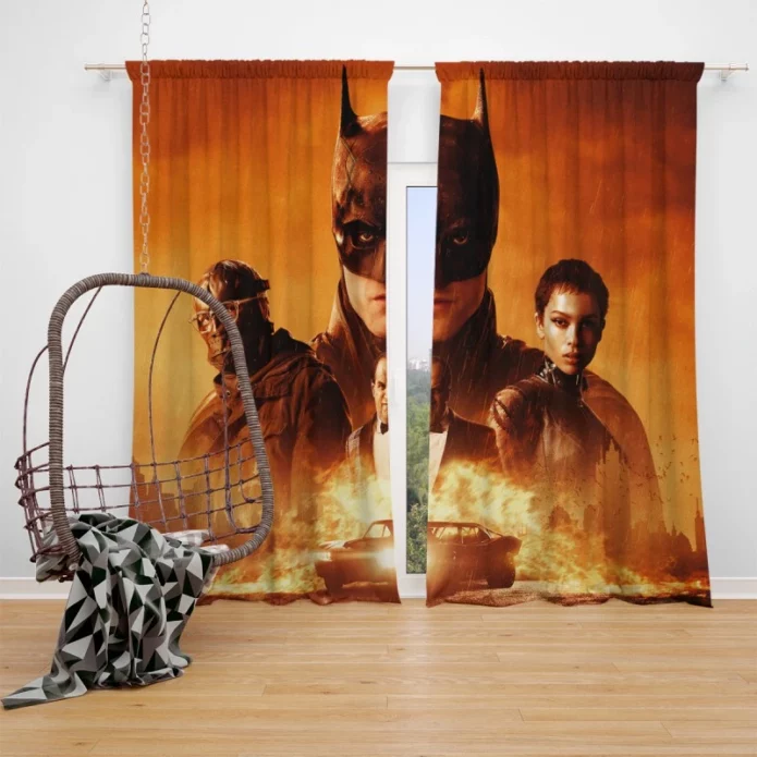 The Batman Movie Gotham City Window Curtain