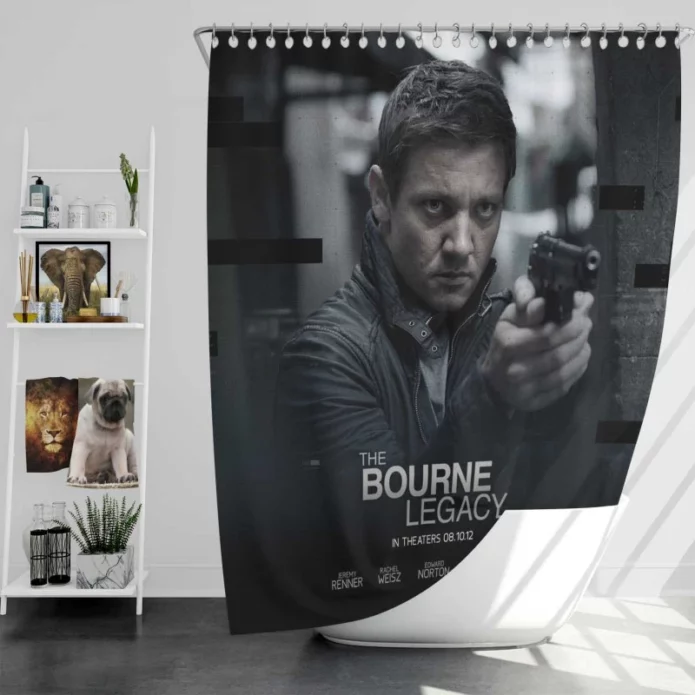 The Bourne Legacy Movie Jeremy Renner Bath Shower Curtain