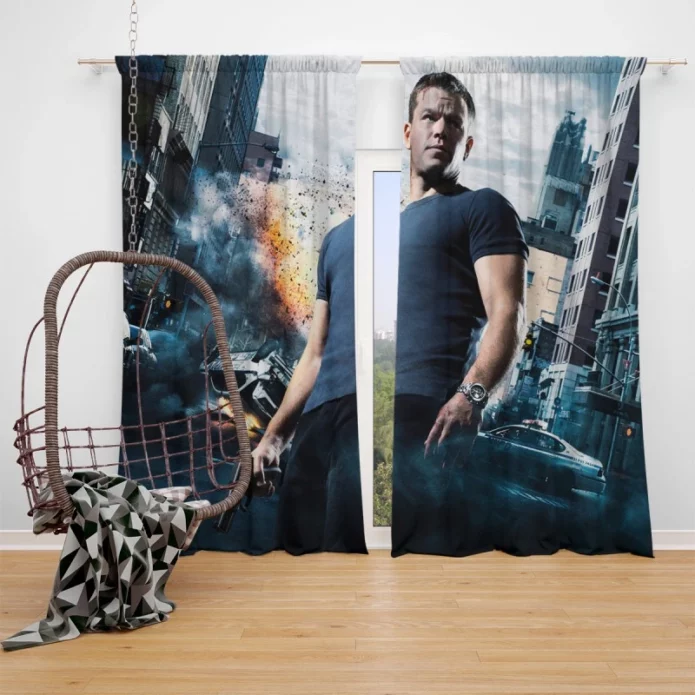 The Bourne Ultimatum Movie Matt Damon Window Curtain