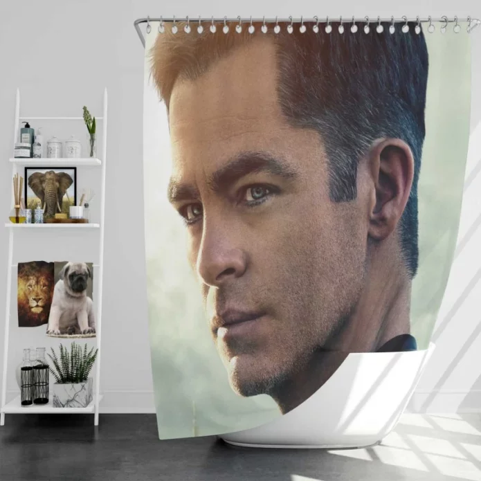 The Contractor Movie Chris Pine Bath Shower Curtain