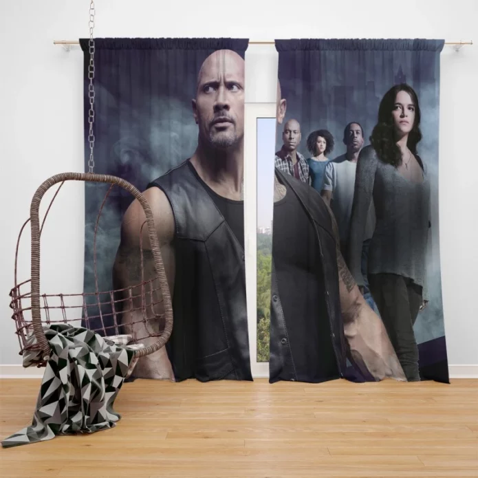 The Fate of The Furious Movie Poster Window Curtain