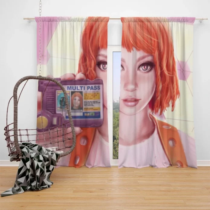 The Fifth Element Movie Leeloo Window Curtain