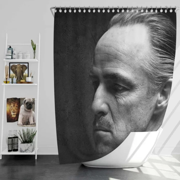 The Godfather Movie Vito Corleone Bath Shower Curtain