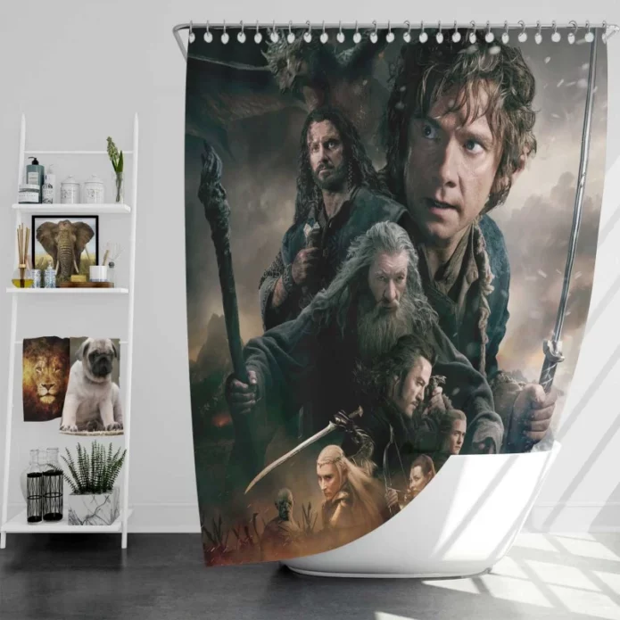 The Hobbit The Battle of the Five Armies Kids Movie Bath Shower Curtain