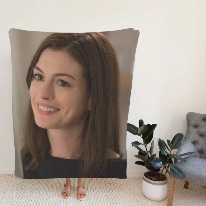 The Intern Movie Anne Hathaway Fleece Blanket