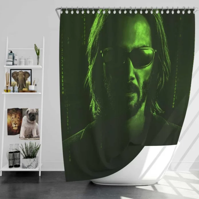 The Matrix Resurrections Movie Bath Shower Curtain