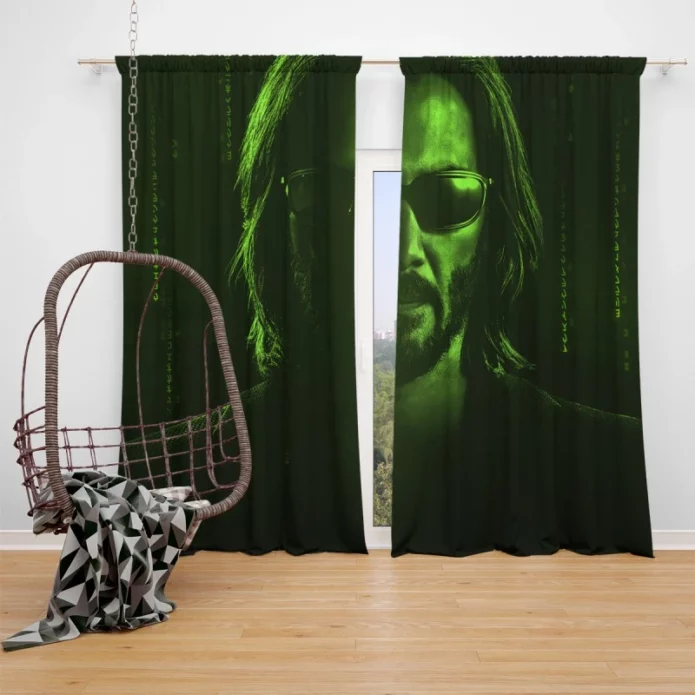The Matrix Resurrections Movie Window Curtain