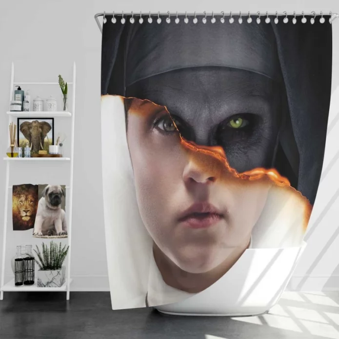 The Nun Movie Evil Bath Shower Curtain