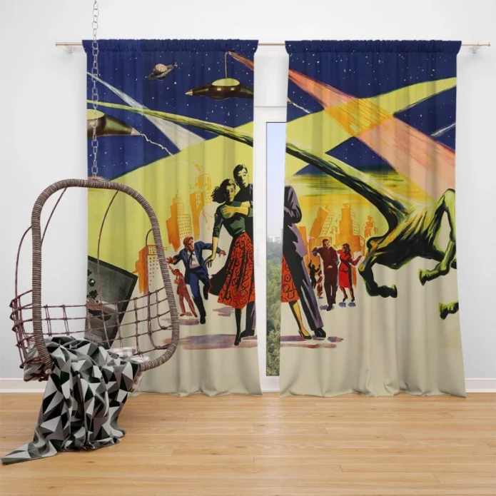 The War of the Worlds Movie Window Curtain